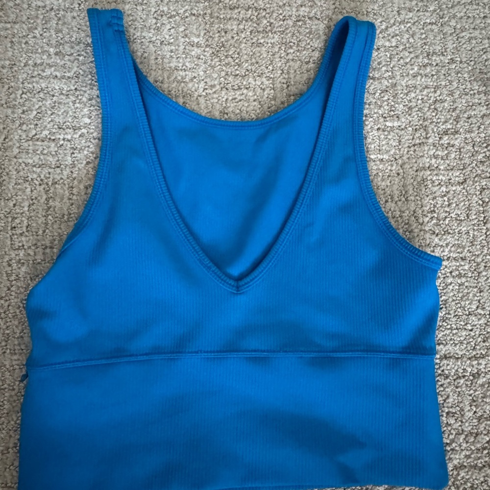lululemon athletica Blue Crop Top